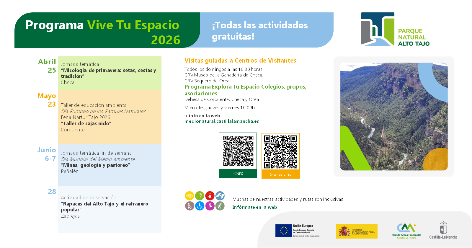 ACTIVIDADES PRIMAVERA VIVE TU ESPACIO ALTO TAJO