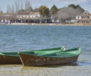 Zona encharcada entre las dos lagunas