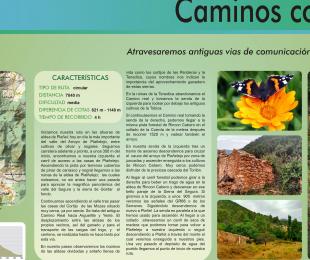 Cartel interpretativo en el inicio de la ruta