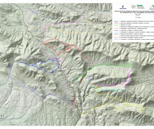 Plano de RUTAS del SECTOR OCCIDENTAL del Parque natural y puntos de información